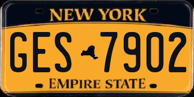 NY license plate GES7902