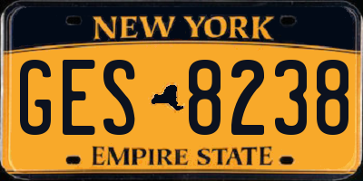 NY license plate GES8238