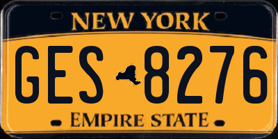 NY license plate GES8276