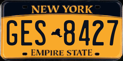 NY license plate GES8427