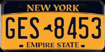 NY license plate GES8453
