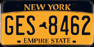 NY license plate GES8462