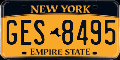 NY license plate GES8495