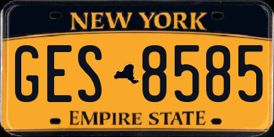 NY license plate GES8585