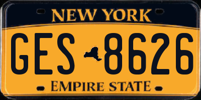 NY license plate GES8626
