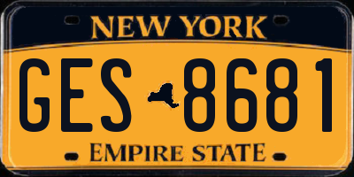 NY license plate GES8681