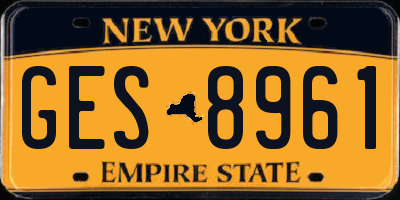 NY license plate GES8961