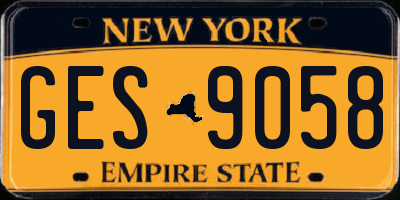 NY license plate GES9058
