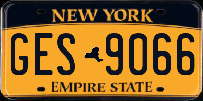 NY license plate GES9066