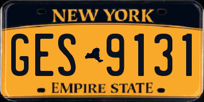 NY license plate GES9131
