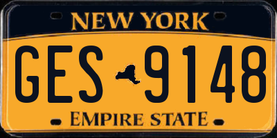 NY license plate GES9148