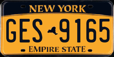 NY license plate GES9165