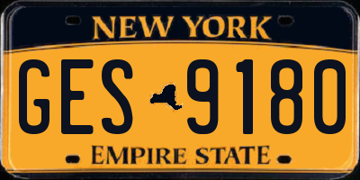 NY license plate GES9180
