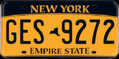 NY license plate GES9272