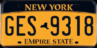 NY license plate GES9318