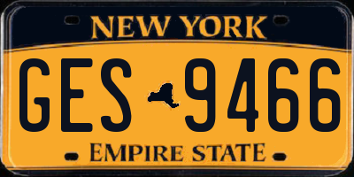 NY license plate GES9466