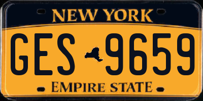 NY license plate GES9659