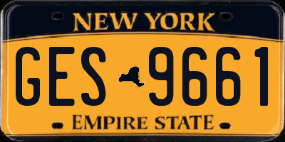 NY license plate GES9661