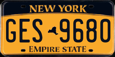 NY license plate GES9680