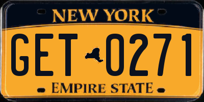 NY license plate GET0271
