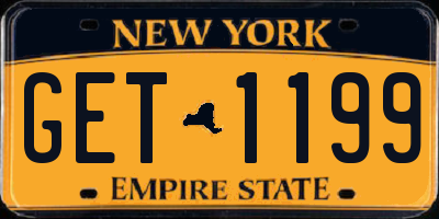 NY license plate GET1199