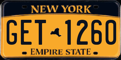 NY license plate GET1260