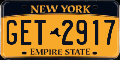 NY license plate GET2917