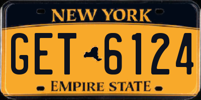 NY license plate GET6124