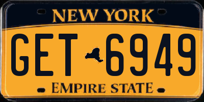 NY license plate GET6949