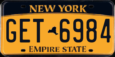 NY license plate GET6984