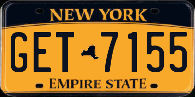 NY license plate GET7155