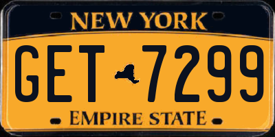 NY license plate GET7299
