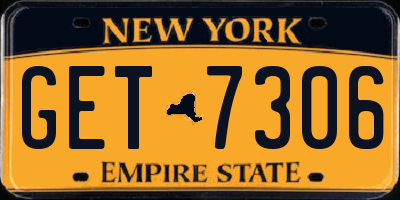NY license plate GET7306