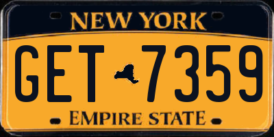 NY license plate GET7359