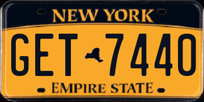 NY license plate GET7440