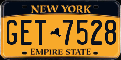 NY license plate GET7528
