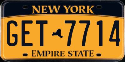 NY license plate GET7714