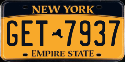 NY license plate GET7937