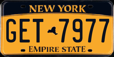 NY license plate GET7977