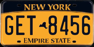 NY license plate GET8456