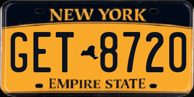 NY license plate GET8720