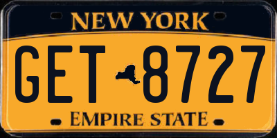 NY license plate GET8727