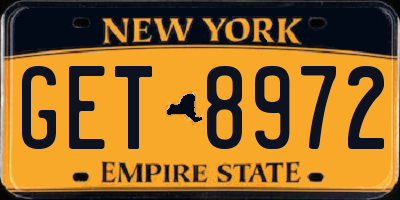 NY license plate GET8972