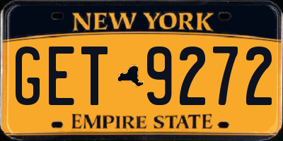 NY license plate GET9272