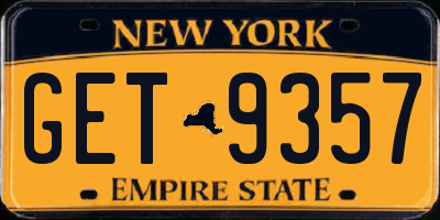 NY license plate GET9357