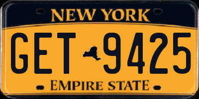 NY license plate GET9425