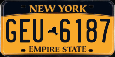 NY license plate GEU6187