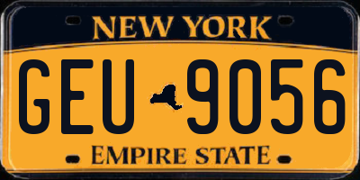 NY license plate GEU9056