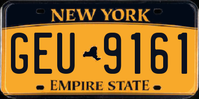 NY license plate GEU9161