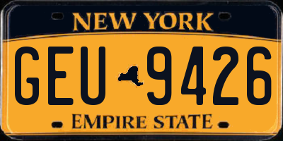 NY license plate GEU9426